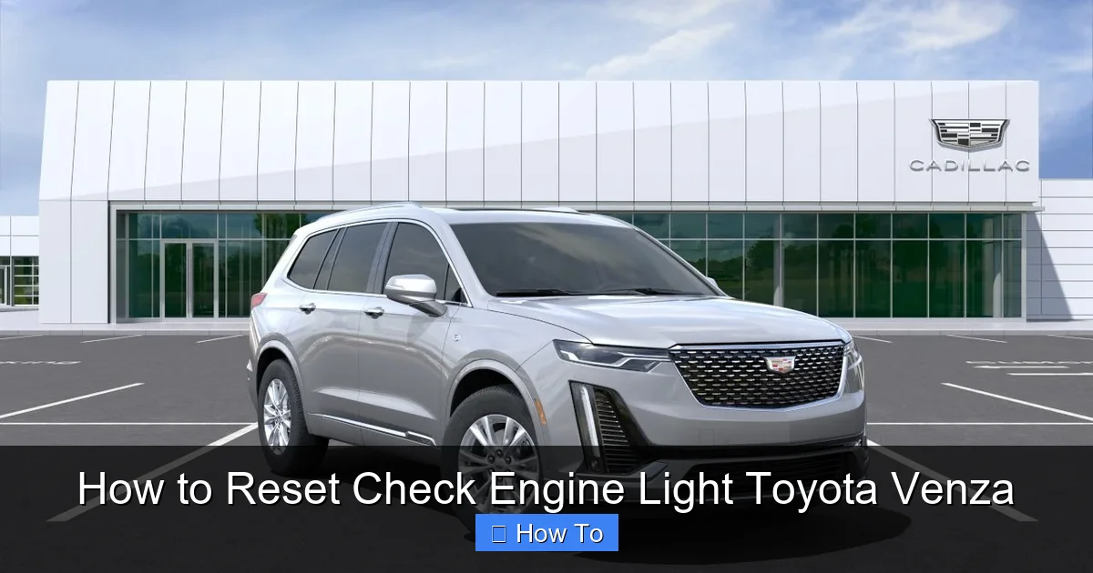 How to Reset Check Engine Light Toyota Venza
