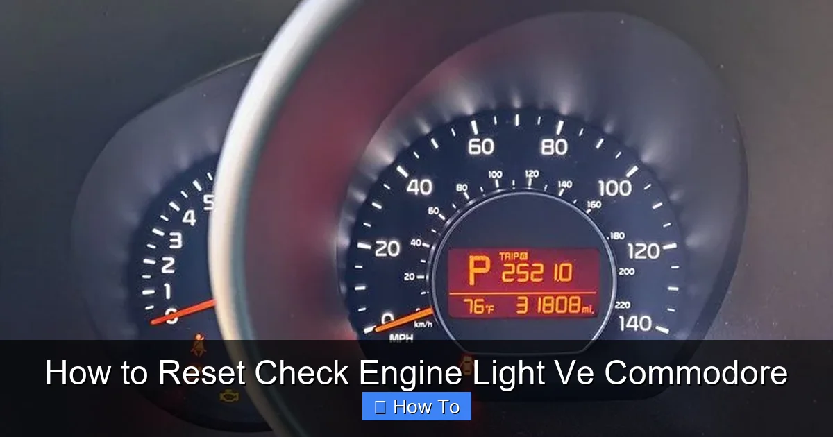 How to Reset Check Engine Light Ve Commodore