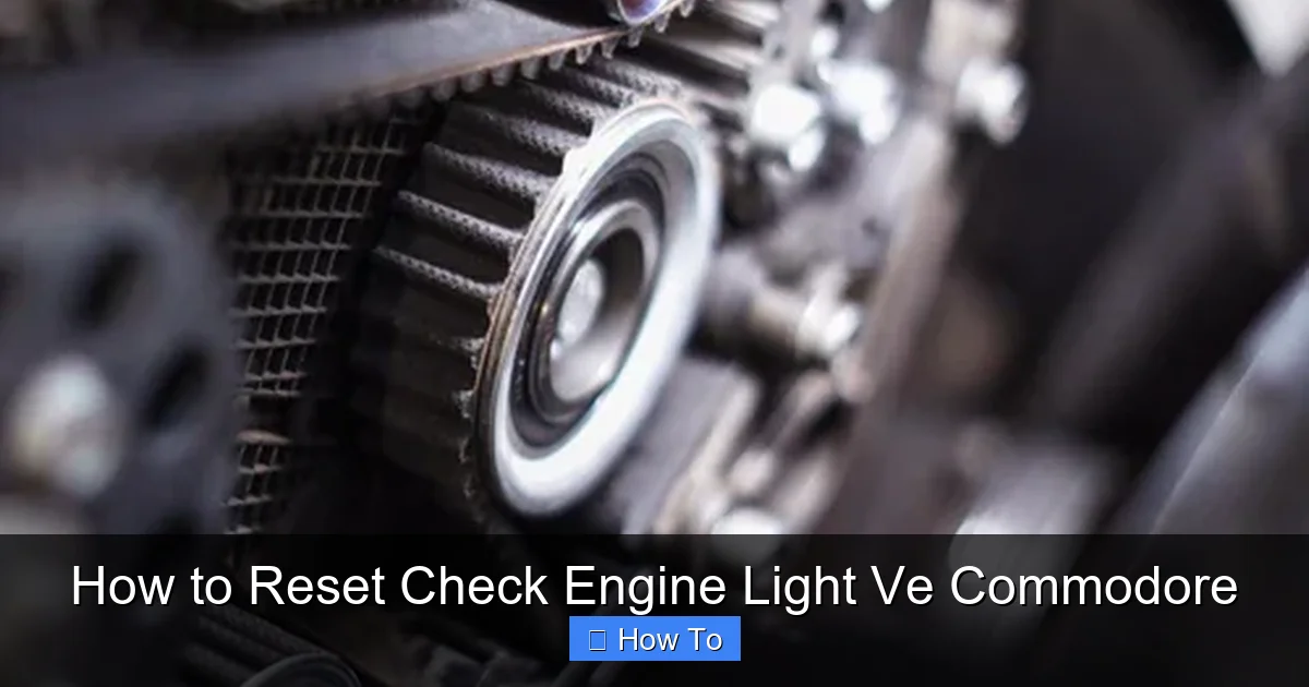 How to Reset Check Engine Light Ve Commodore