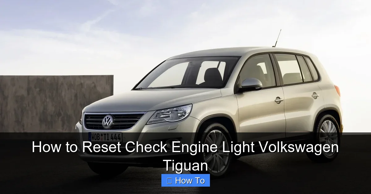 How to Reset Check Engine Light Volkswagen Tiguan