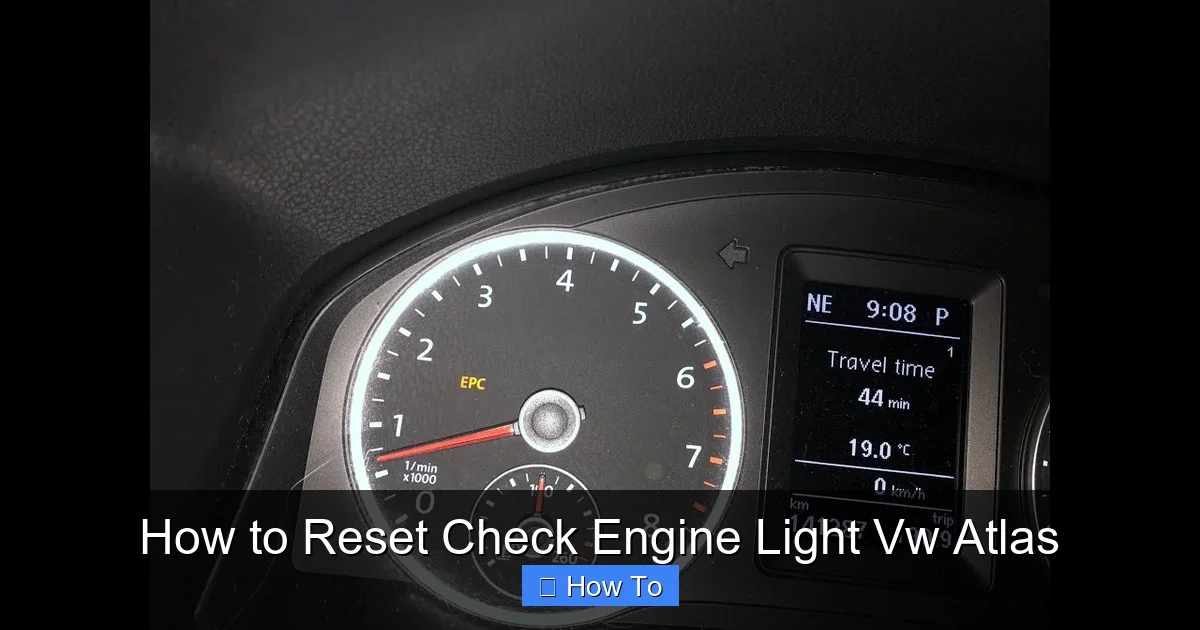 How to Reset Check Engine Light Vw Atlas