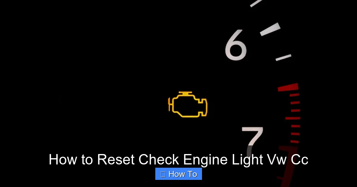 How to Reset Check Engine Light Vw Cc