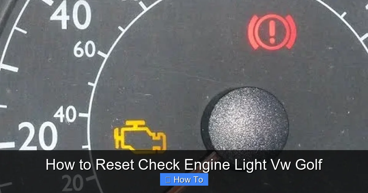 How to Reset Check Engine Light Vw Golf