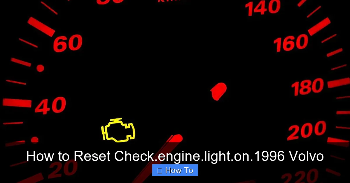 How to Reset Check.engine.light.on.1996 Volvo