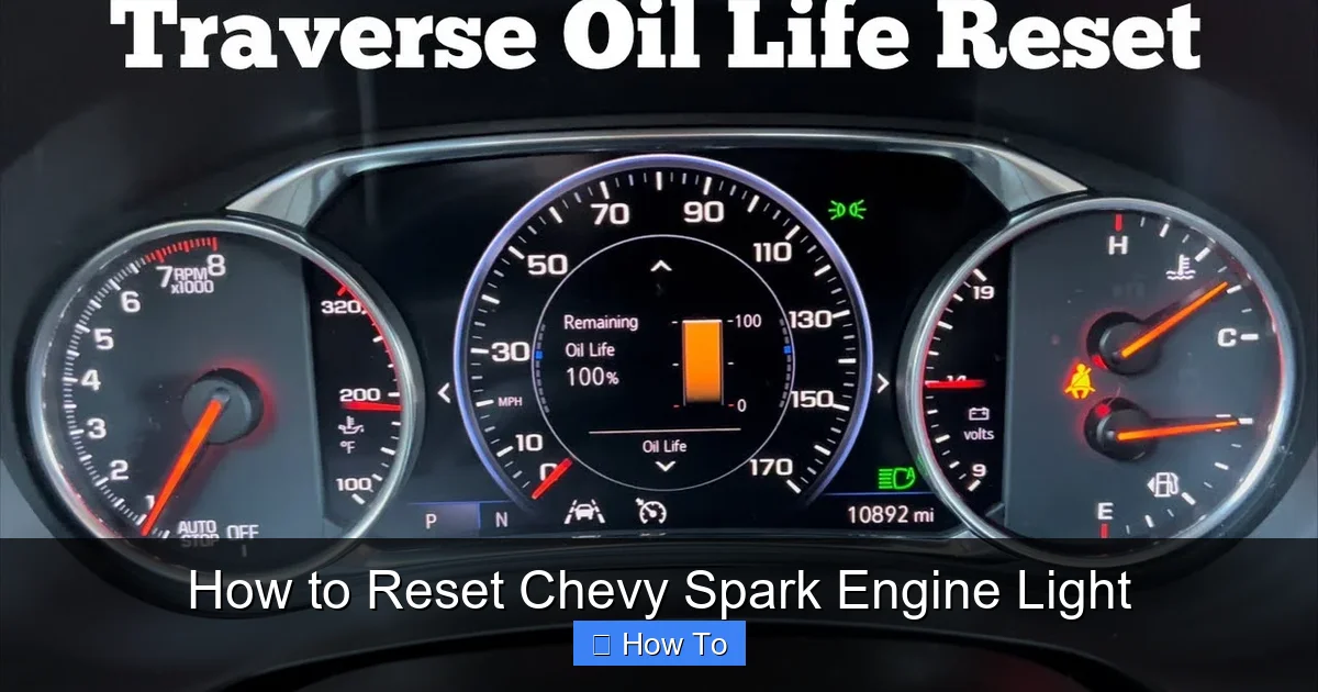 How to Reset Chevy Spark Engine Light