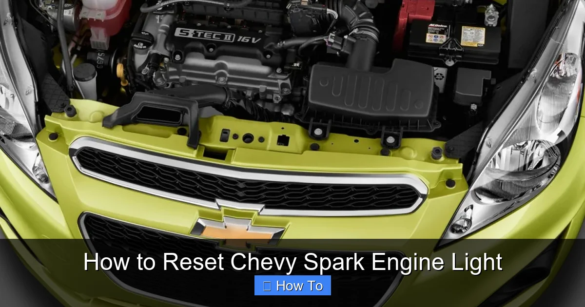 How to Reset Chevy Spark Engine Light