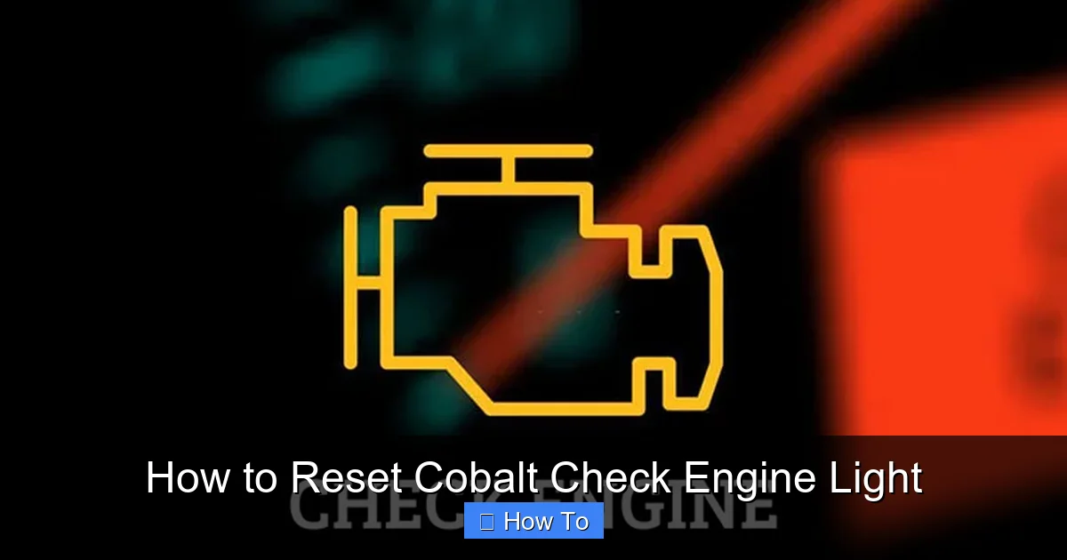 How to Reset Cobalt Check Engine Light