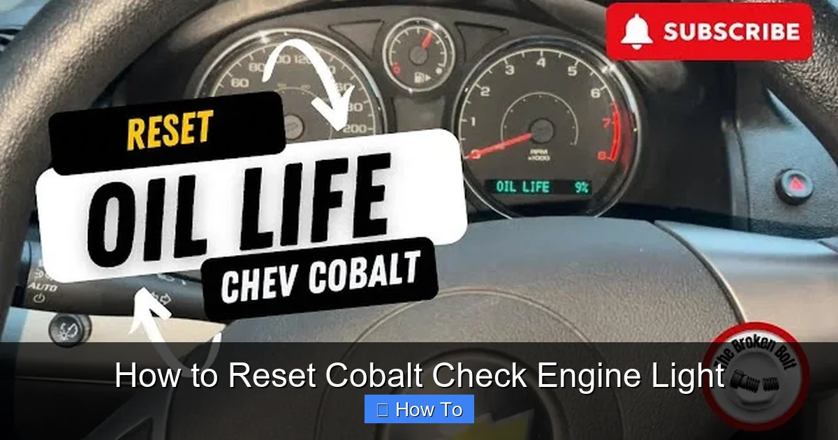 How to Reset Cobalt Check Engine Light