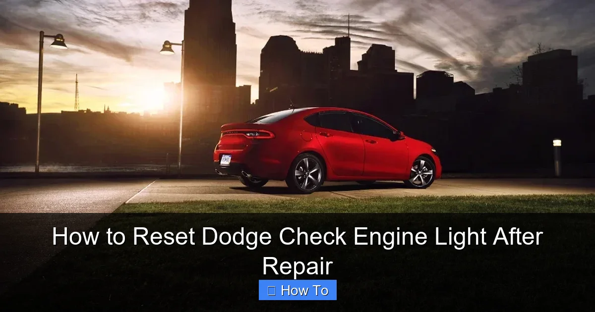 How to Reset Dodge Check Engine Light After Repair