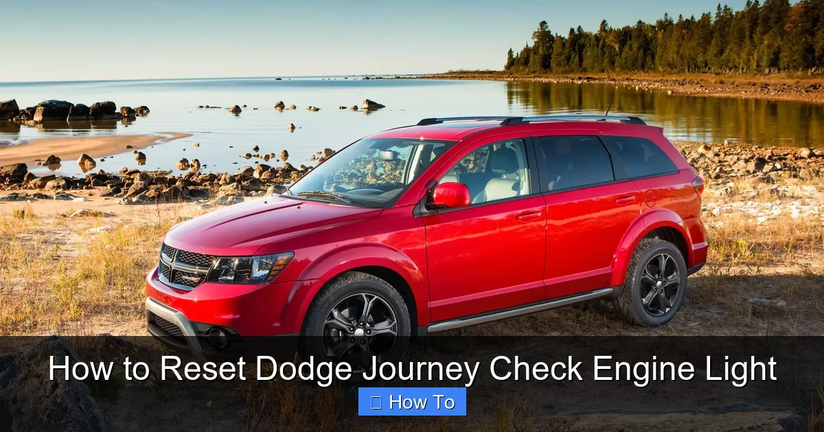 How to Reset Dodge Journey Check Engine Light