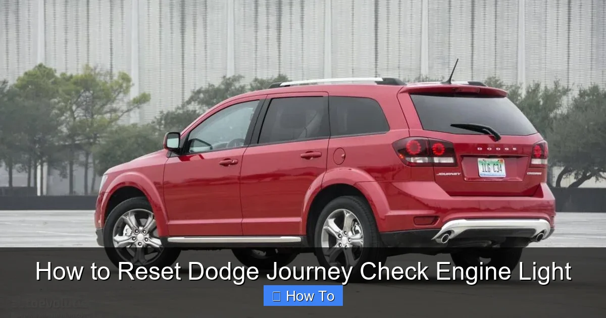 How to Reset Dodge Journey Check Engine Light
