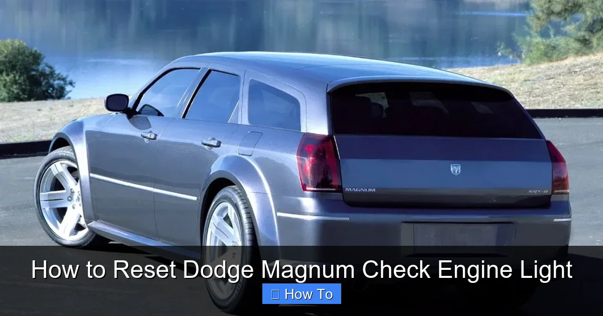 How to Reset Dodge Magnum Check Engine Light