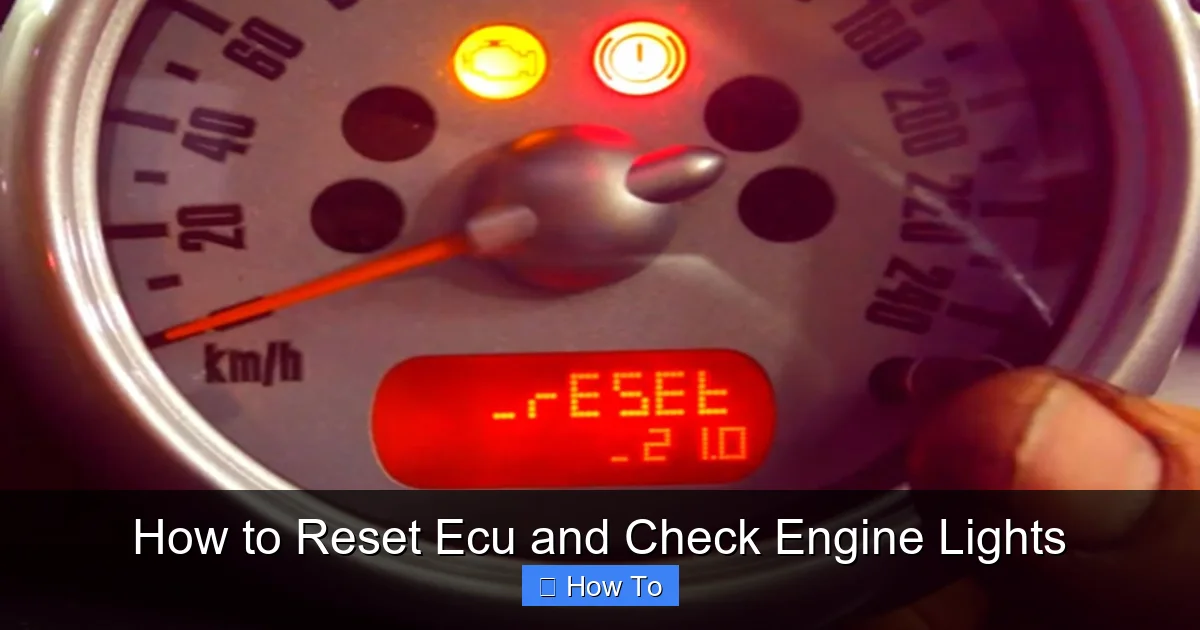 How to Reset Ecu and Check Engine Lights