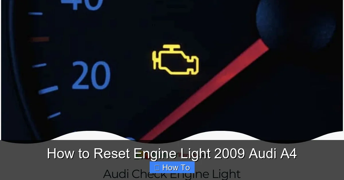 How to Reset Engine Light 2009 Audi A4