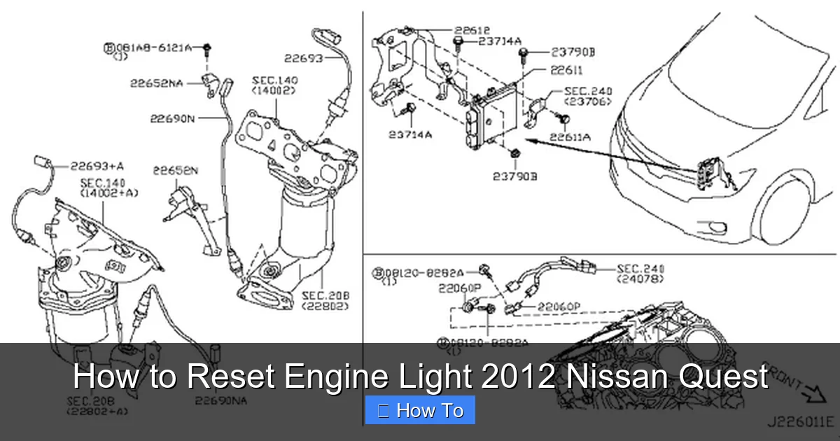 How to Reset Engine Light 2012 Nissan Quest