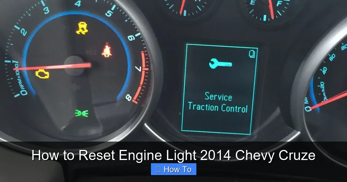 How to Reset Engine Light 2014 Chevy Cruze