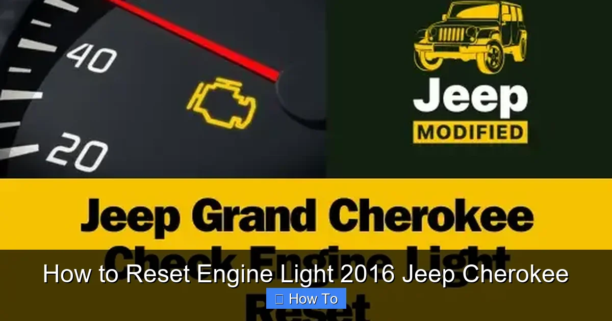 How to Reset Engine Light 2016 Jeep Cherokee