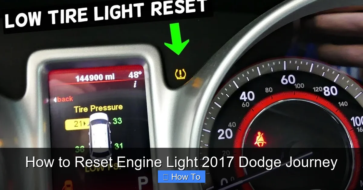 How to Reset Engine Light 2017 Dodge Journey