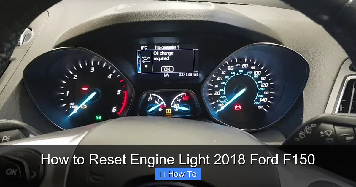 How to Reset Engine Light 2018 Ford F150