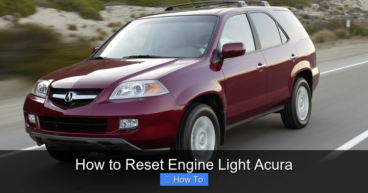 How to Reset Engine Light Acura