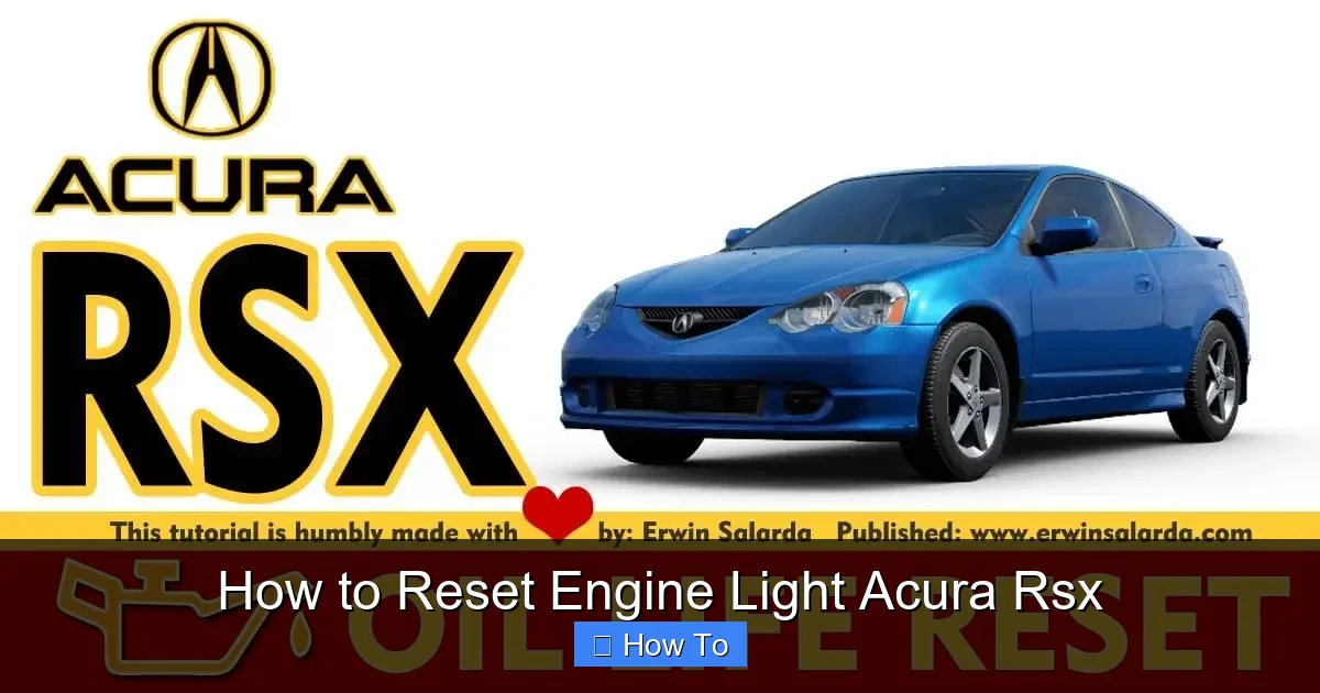 How to Reset Engine Light Acura Rsx
