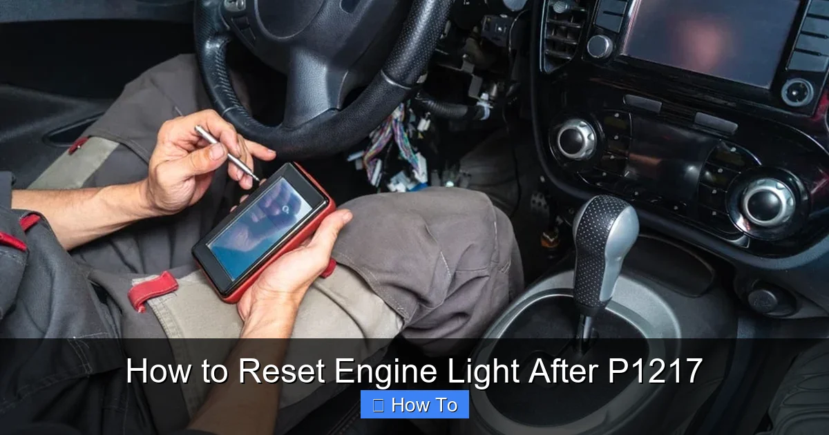 How to Reset Engine Light After P1217