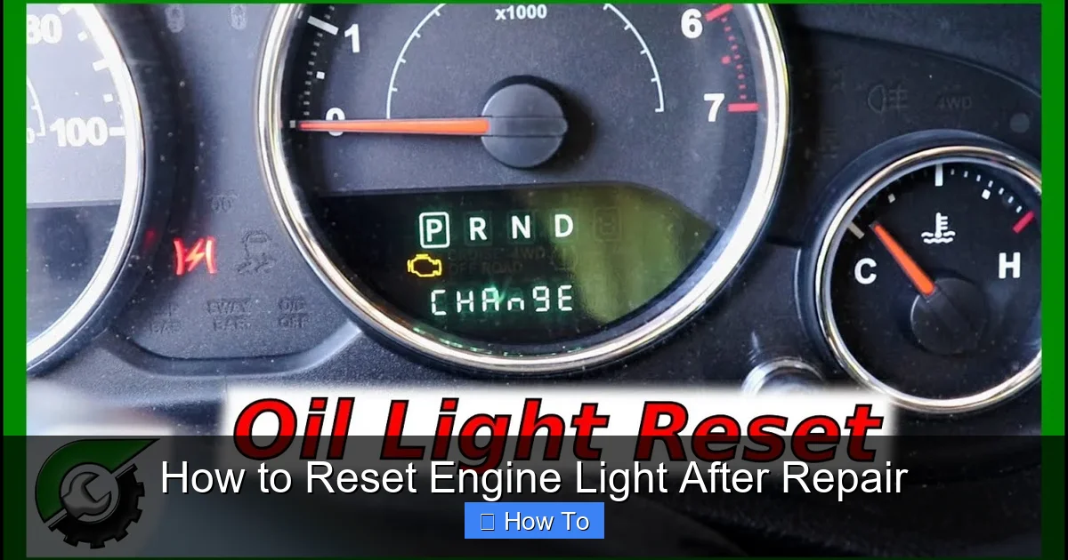 How to Reset Engine Light After Repair