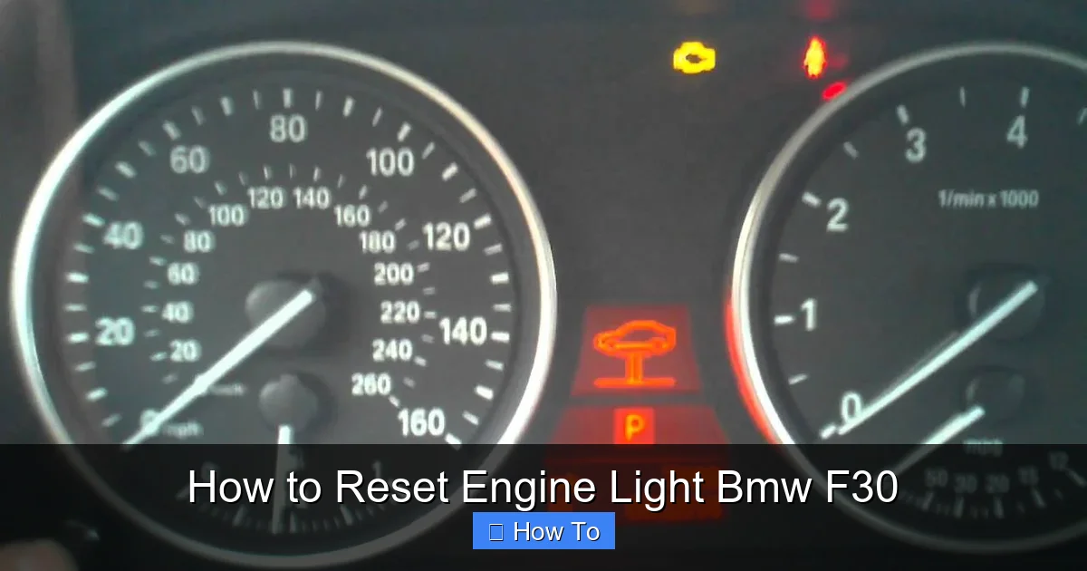 How to Reset Engine Light Bmw F30