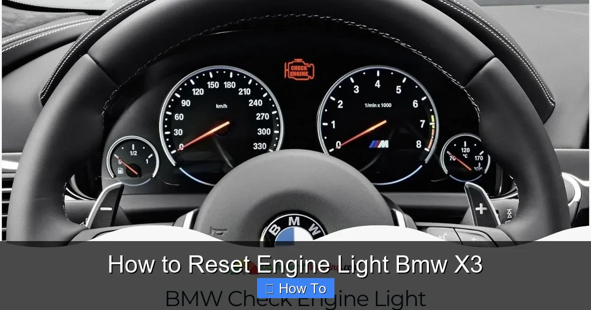 How to Reset Engine Light Bmw X3