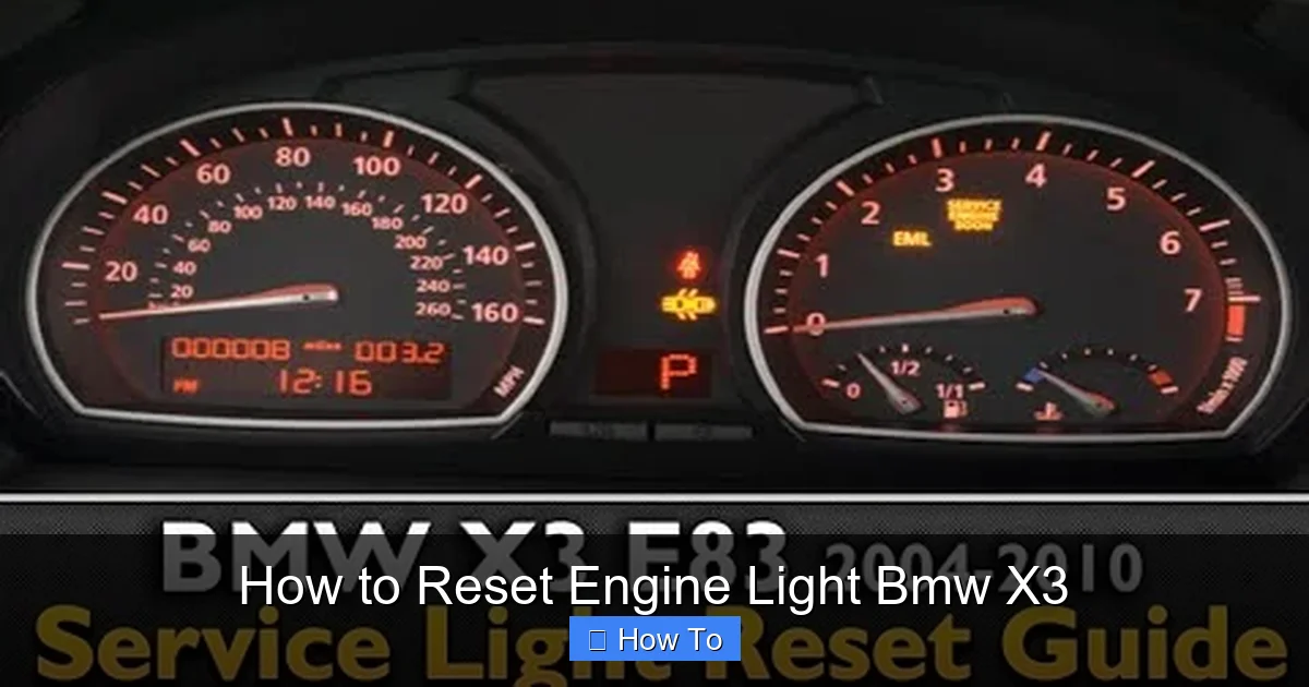 How to Reset Engine Light Bmw X3