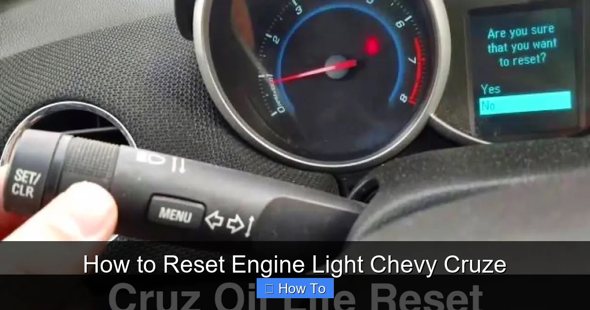 How to Reset Engine Light Chevy Cruze