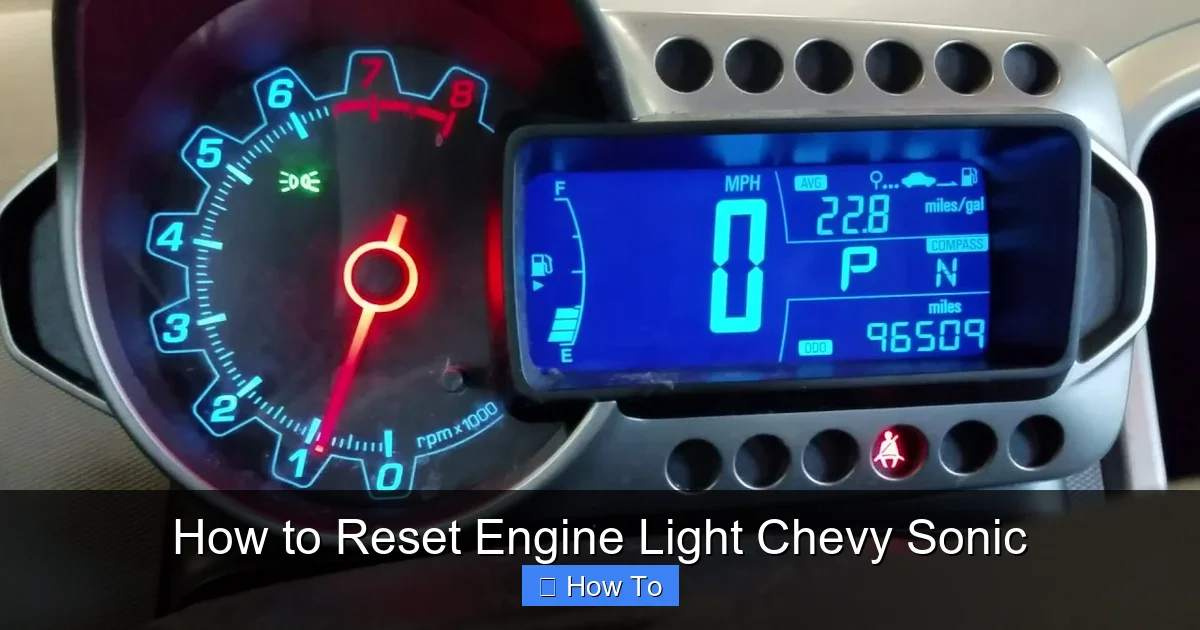 How to Reset Engine Light Chevy Sonic