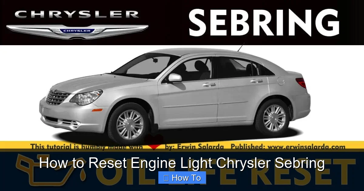 How to Reset Engine Light Chrysler Sebring