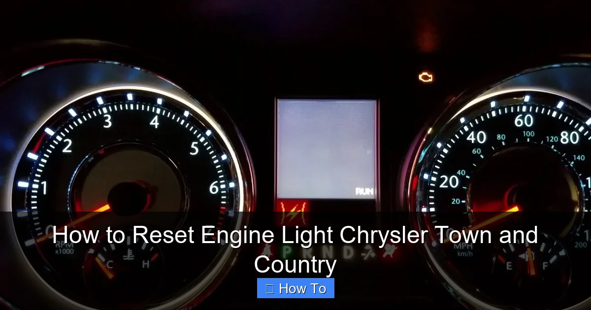 How to Reset Engine Light Chrysler Town and Country