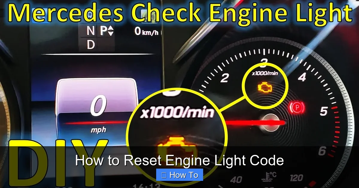 How to Reset Engine Light Code