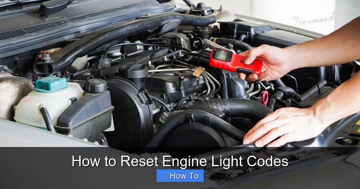 How to Reset Engine Light Codes
