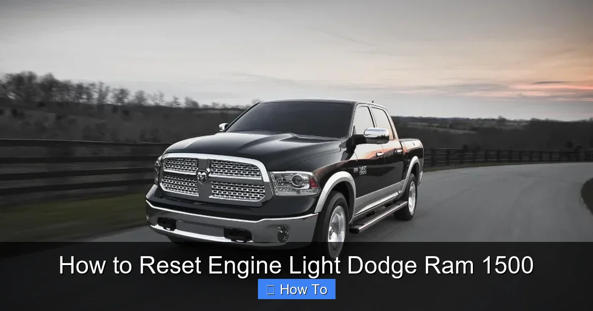 How to Reset Engine Light Dodge Ram 1500