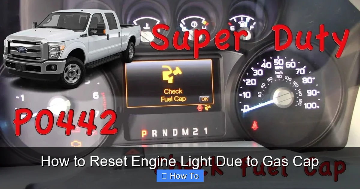 How to Reset Engine Light Due to Gas Cap