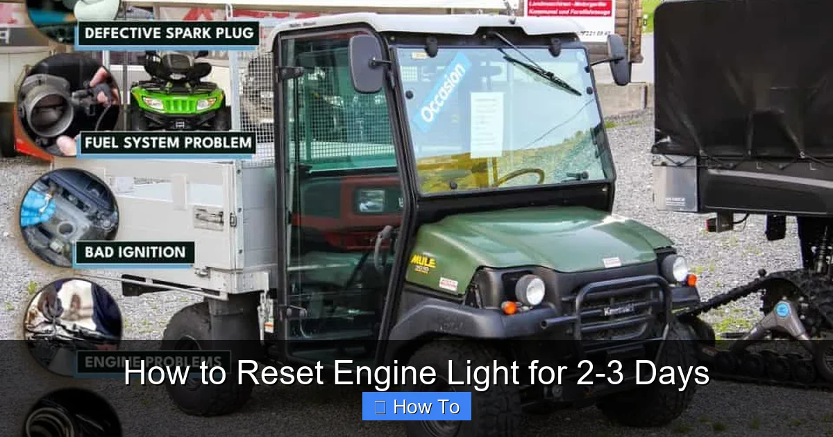How to Reset Engine Light for 2-3 Days