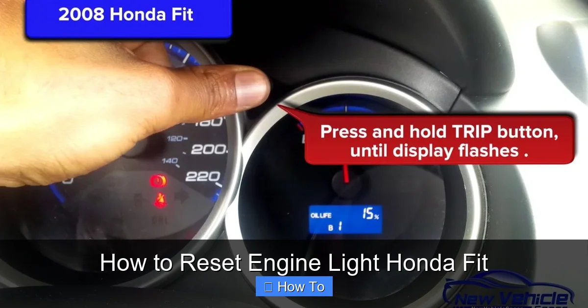How to Reset Engine Light Honda Fit