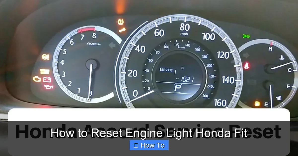How to Reset Engine Light Honda Fit