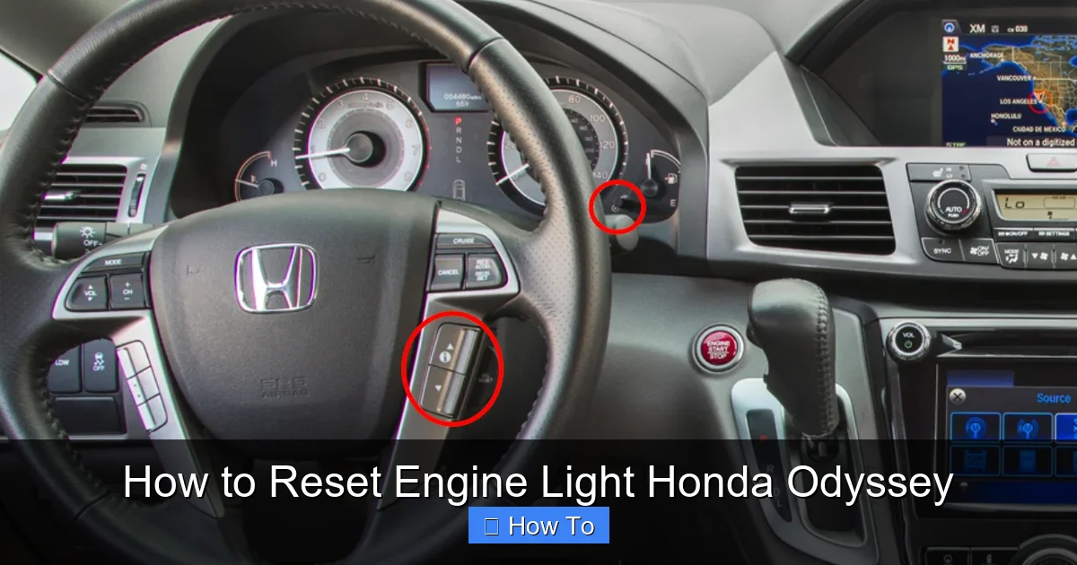 How to Reset Engine Light Honda Odyssey