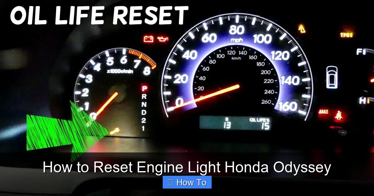 How to Reset Engine Light Honda Odyssey
