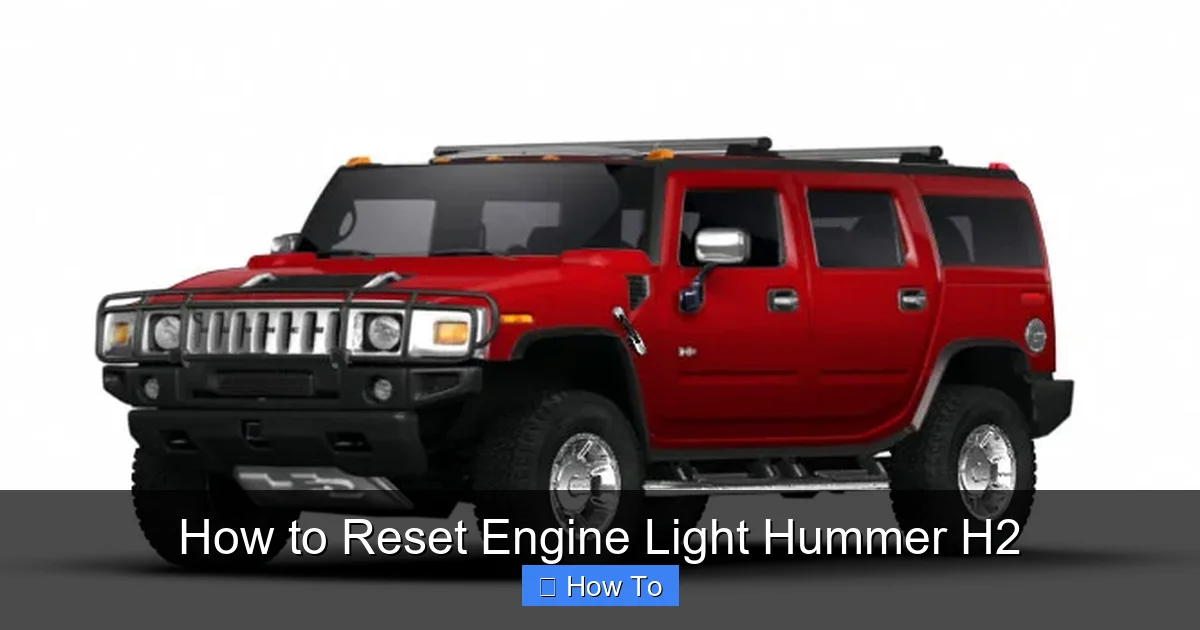 How to Reset Engine Light Hummer H2