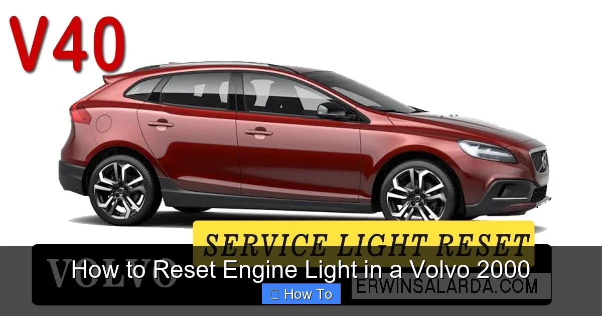 How to Reset Engine Light in a Volvo 2000
