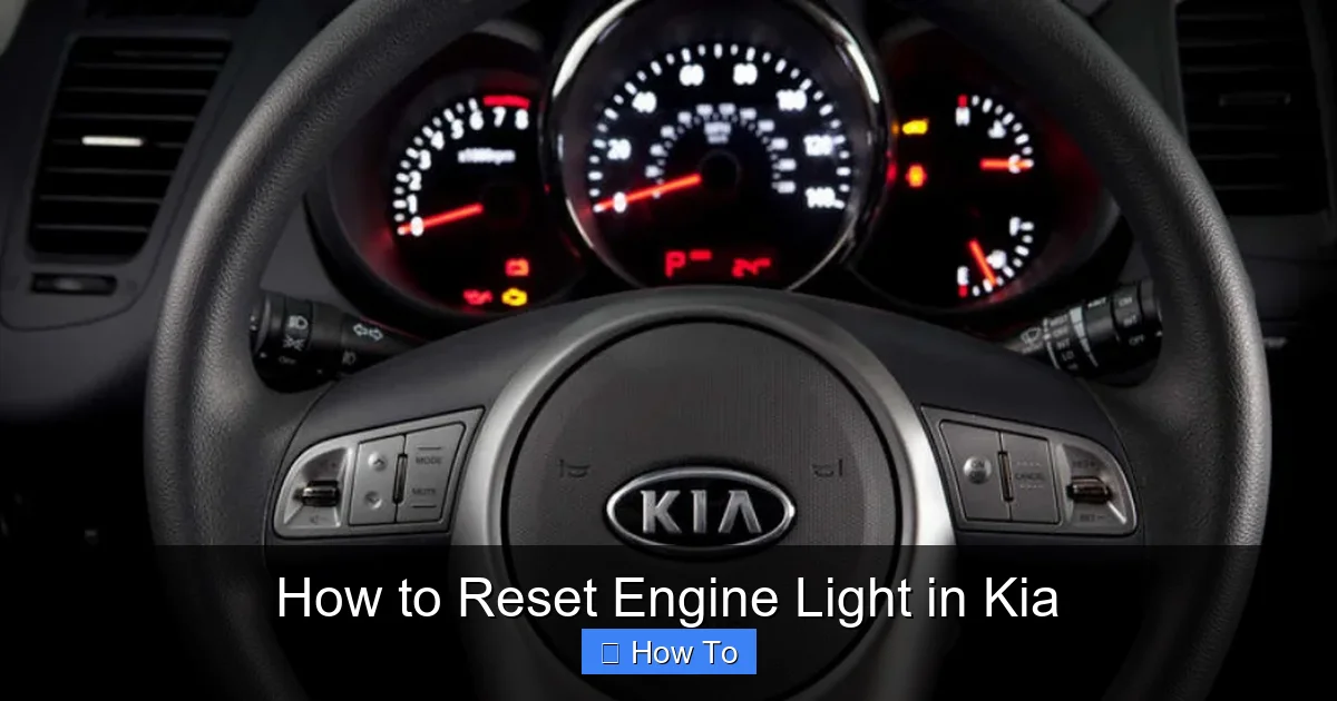 How to Reset Engine Light in Kia
