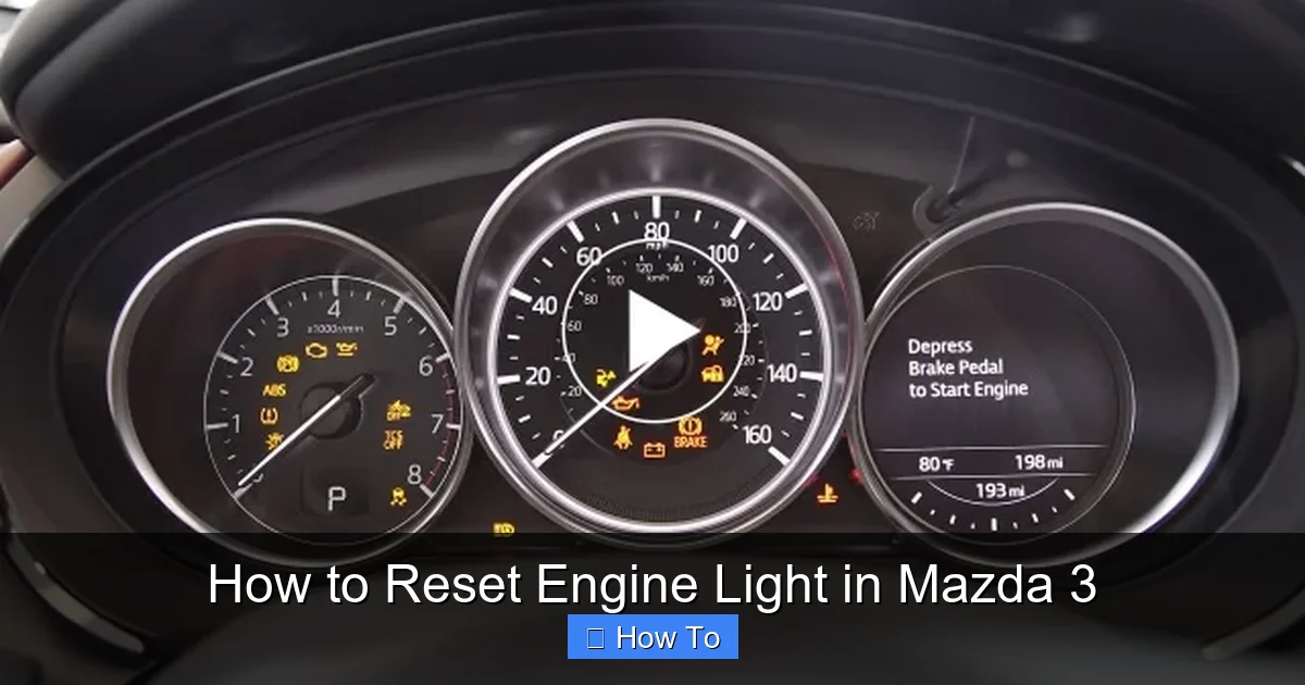 How to Reset Engine Light in Mazda 3
