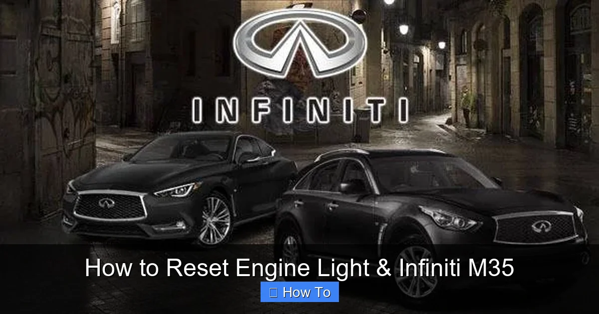 How to Reset Engine Light & Infiniti M35