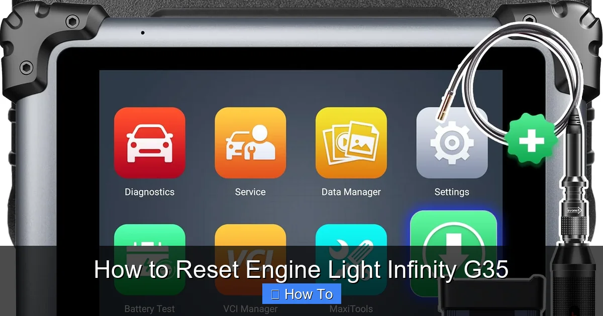 How to Reset Engine Light Infinity G35