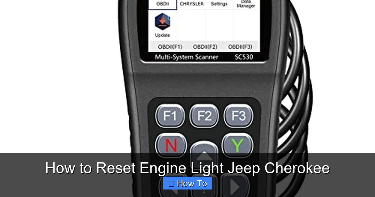 How to Reset Engine Light Jeep Cherokee